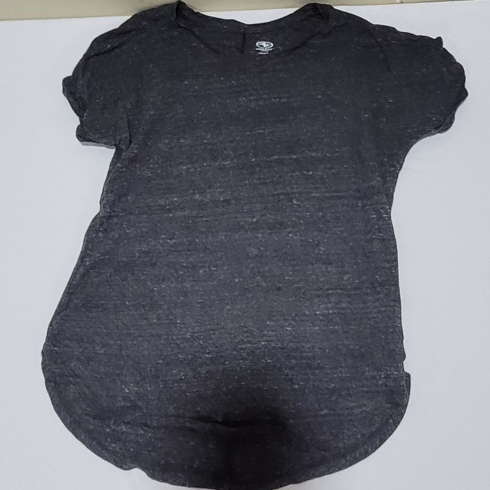 Athletic Works Size Small Dark Gray Short Sleeve Round Hem T-Shirt